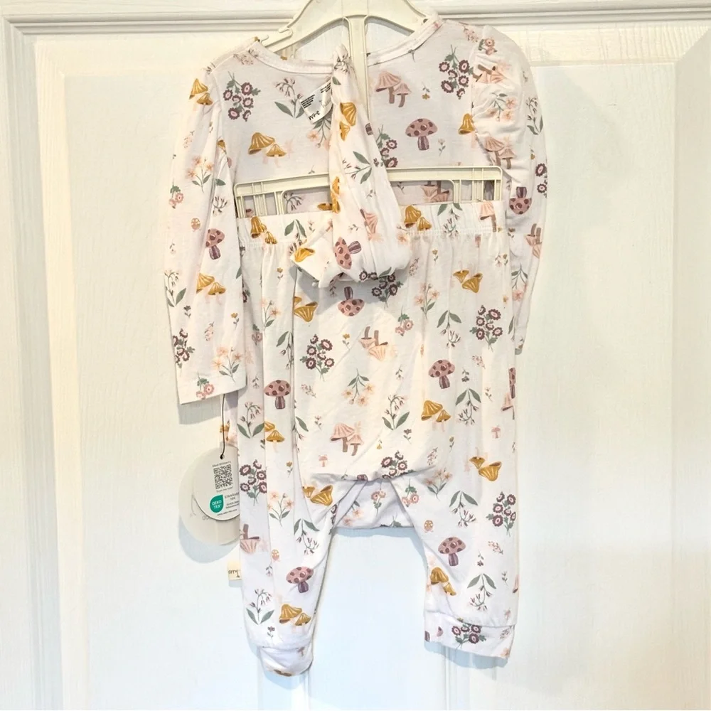 Milkberry Baby 3 Piece Set Bodysuit, Pants &‎ Headband SIZE 3~6 MONTHS NEW